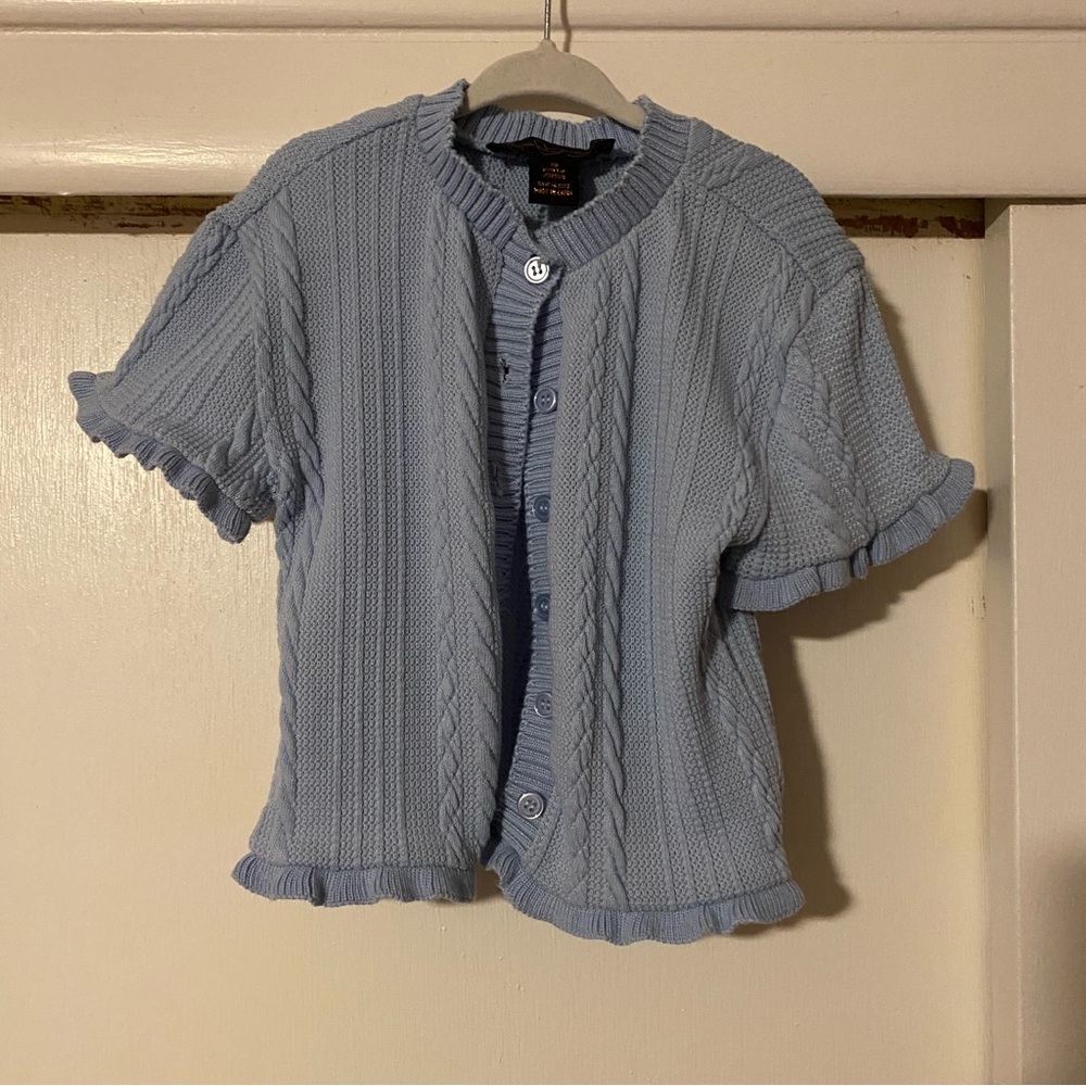 Light Blue Knit Cardigan